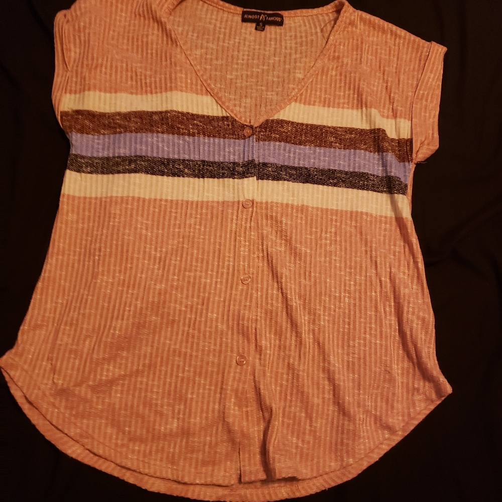 Small. Pink blouse